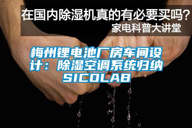 梅州鋰電池廠房車(chē)間設(shè)計(jì)：除濕空調(diào)系統(tǒng)歸納SICOLAB