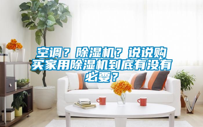 空調？除濕機？說說購買家用除濕機到底有沒有必要？